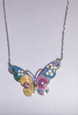 COLLAR REVERSIBLE DE CRISTAL BRIGHTON BLOSSOM HILL GARDEN BUTTERFLY NUEVO CON ETIQUETAS PRECIO DE VENTA SUGERIDO POR EL FABRICANTE $108 Foto 1 de 4
