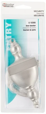 Paquete de 1 llamador de puerta de lujo de níquel satinado U 10366, US15, herrajes, puerta delantera Foto 1 de 2