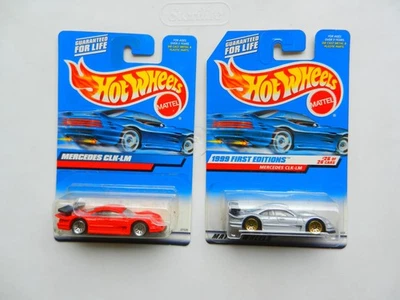 Hot Wheels 2 CLK-LM'S #163 RED MERCEDES CLK-LM #926 SILVER MERCEDES CLK READ!! - Image 1 of 3