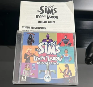 The Sims: Livin' Large  Expansion Pack  CD-Rom  [EA Games, 2000] + Install Guide - Picture 1 of 6