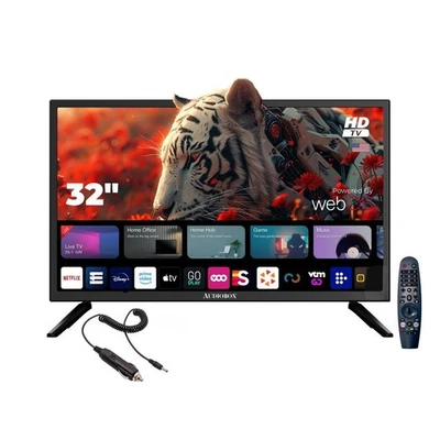 Audiobox 32” Smart LED TV 1080p Full HD webOS Hub WiFi Bluetooth HDMI ARC 12V - Image 1 of 4