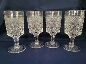 SET OF 4 Anchor Hocking WEXFORD 6-5/8" Water Goblets, Wine Glasses; Excellent - Picture 1 of 2