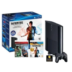 Paquete PlayStation 3 con consola de 250 GB controlador adicional Uncharted Infamous 2Z - Imagen 1 de 3