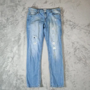 Aeropostale Jeans Mens 13/14 Blue Bayla Skinny Denim Regular Zip Button Closure - Picture 1 of 10