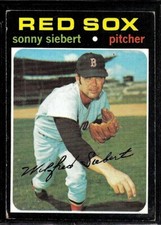 1971 TOPPS BASEBALL BOSTON RED SOX SONNY SIEBERT HIGH NUMBER CARD #710 VG-EX
