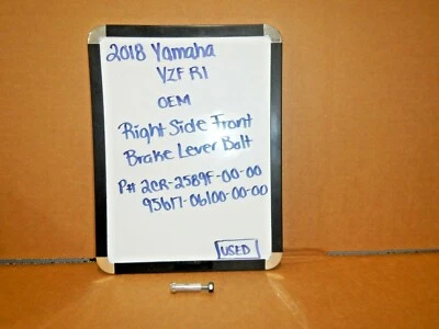 Yamaha YZF R1 2018 OEM palanca de freno delantero perno con tuerca 2CR-2589F-00-00, 95617-06100 Foto 1 de 4