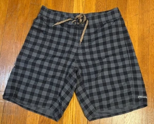 Patagonia Wavefarer Board Shorts 21 Outseam 9.5 Entrepierna Hombres 33 Negro Gris Cuadros - Imagen 1 de 2