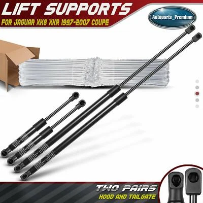 4x Amortiguadores de elevación del capó delantero y maletero trasero para Jaguar XK8 XKR 00-06 Foto 1 de 4