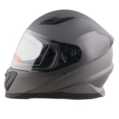 Integralhelm Helm Motorradhelm Jethelm Motorrad Motocrosshelm ECE Aero grau - Bild 1 von 4