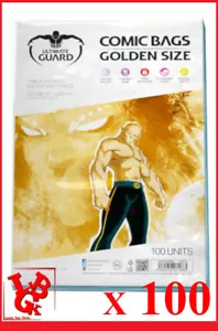 Pochettes Protection GOLDEN Size x 100 comics BD VO Marvel 197 x 267 mm # NEUF # - Imagen 1 de 1