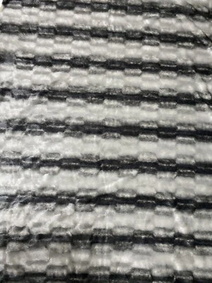 West Elm Ombre Throw Blanket Black Grey Lux Faux Fur Chinchilla Cozy 47"x60" - Image 1 of 4