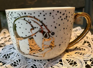 PINACHE ~ STAR WARS ~ TAZZA BIANCA CON ICONA DARTH VADER ORO, MANICO E FINITURE ~ - Foto 1 di 9