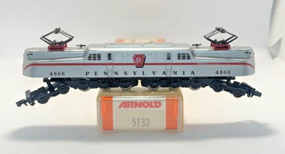 N Scale Arnold 5132 "Pennsylvania" Eletric Locomotive Original Box - Image 1 of 4