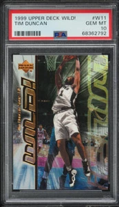 1999-00 UPPER DECK WILD! TIM DUNCAN #W11 PSA 10 GEM MINT POP 3 RARE - Picture 1 of 2