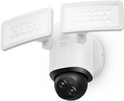 eufy Floodlight Camera E340 Security Camera 3K Dual Camera Color Night Vision - Image 1 of 4