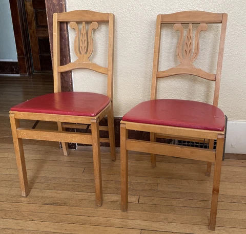 1950s Harp Back Stakmore Aristocrats Of  Folding Chair Cover