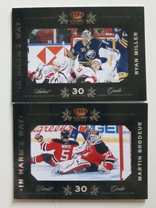 2-2010-11 Panini CROWN ROYALE-IN HARMS WAY-BRODEUR+MILLER/299