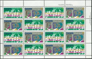 "Canada sc#858a ""O Canada"" Centenario: barras de apertura y compositores, panel UR, como nuevo-NH - Imagen 1 de 2