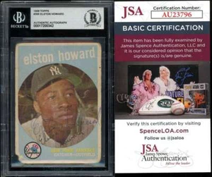Elston Howard Beckett BAS JSA COA Signed 1959 Topps Autograph - Picture 1 of 2
