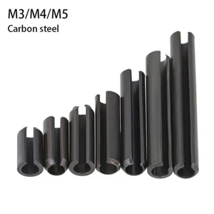 M3 M4 M5 Slotted Spring Tension Pins Cotter Sellock Roll Pins Carbon Steel Dowel - Picture 1 of 6