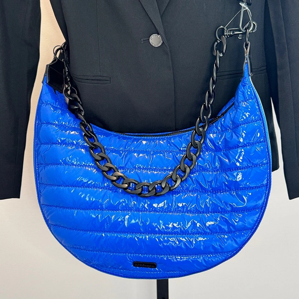 Bolsa de mão BCBGeneration ombro tiracolo azul buffer 2 em 1 Hobo nova com etiquetas - Imagem 1 de 4