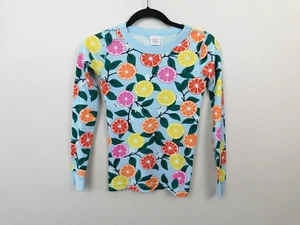 Hanna Andersson Shirt Girls 10 Long Sleeve Sleep Top Pajama Citrus Fruit New - Picture 1 of 5