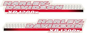 Fits Harley-Davidson Motorcycle Fuel Tank Vinyl Decals XR1200x Racing Set of 2 - Picture 1 of 1