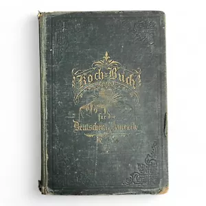 German American cookbook 1876 antique recipes - Picture 1 of 8