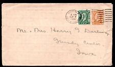 1934 Victoria BC to Grundy Center, Iowa franked with #195 & #198 unusual combo