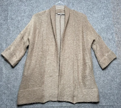 Suéter Bryn Walker Mujer Mediano Marrón Italia Mezcla Mohair Cardi Acogedor Suave Cómodo Foto 1 de 4