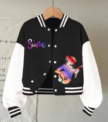 NWT~ “Swiftie” Black And White Jacket For Girls ~ Youth Size 13-14 - Image 1 of 4