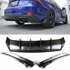 Cubierta lateral difusora trasera de carbono para Lexus IS300 IS350 F 2017-2019 sedán deportivo - Imagen 1 de 7
