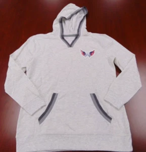 WOMEN'S FANATICS NHL WASHINGTON CAPITALS GRAY HOODED SHIRT SIZE M - Picture 1 of 3