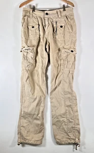 VJean Men's Size 33 Cargo Khaki  Moto Pockets Military Dance Y2K - Picture 1 of 23