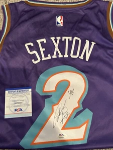 Collin Sexton Signed Utah Jazz Jersey PSA/DNA Authentic Autograph NBA - Picture 1 of 4
