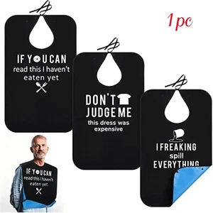 Adult Funny Bib Disabled Feeding Bibs Reusable Senior Eating Apron Gift UK - Picture 1 of 14