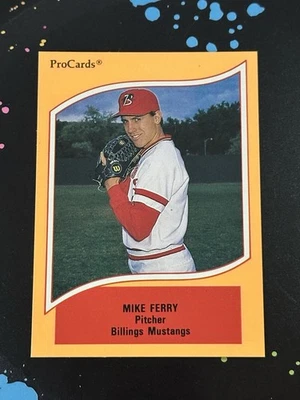 1990 ProCards A & AA Minor League Stars Mike Ferry #195 Billings Mustangs (W) - Image 1 of 2