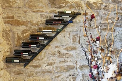 2. Wahl B-Ware scaffale per vino metallo 100 cm parete nero portabottiglie... - Immagine 1 di 3