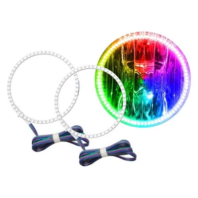 LED Fog Light Halo Ring Lights ColorSHIFT For 2008-2013 GMC Sierra - Imagem 1 de 4