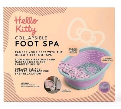 Hello Kitty Collapsible Foot Spa Vibrating Massage Roller - Christmas Gift! VHTF - Image 1 of 2