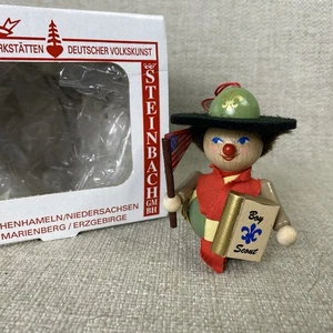 STEINBACH Wooden Boy Scout Christmas Ornament Germany Handpainted NIB 3" - Picture 1 of 4