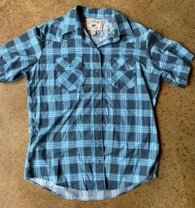 Western Aloha Pearl Snap Shirt - Men’s Size Large - Palaka Nui Channel Blue - Picture 1 of 5
