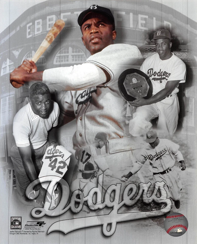 Jackie Robinson  - Brooklyn Dodgers 8x10 Photo Collage - Image 1 of 1