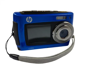 HP Waterproof Selfie Digital Camera 10MP Blue C150W - Picture 1 of 7