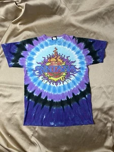 Vintage Santana Liquid Blue Tie Dye 1999 River of Colors Tour T-Shirt Gr. Medium - Bild 1 von 6