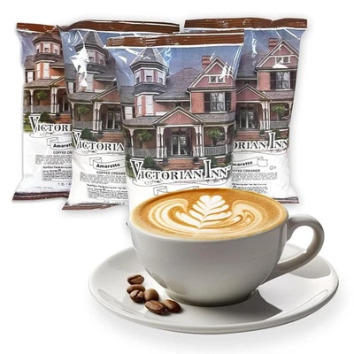 Crema Amaretto - Crema de café no láctea, 1 libra (paquete de 4) rica y cremosa Foto 1 de 4