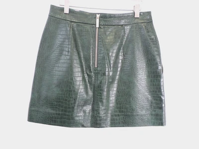 TED BAKER Faux Leather Skirt - Size 10 (2) - Green Crocodile - Thames Hospice - Image 1 of 4