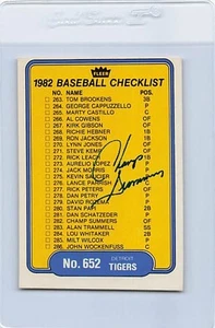 1982 Fleer #652 Champ Summers Tigers Signed Auto *K9323 - Picture 1 of 2