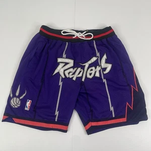 Toronto Raptors 1998-99 Just Don Shorts Mens Size Medium Purple Made in USA - Picture 1 of 9