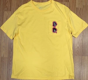 NIKE 100% COTTON T-SHIRT YELLOW, PINK & BLACK Sz LARGE, L - Picture 1 of 4